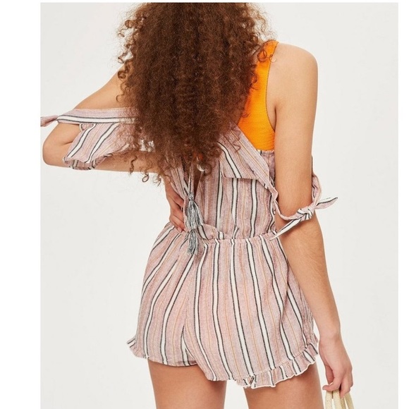 Topshop Pinstripe Romper - Picture 2 of 5